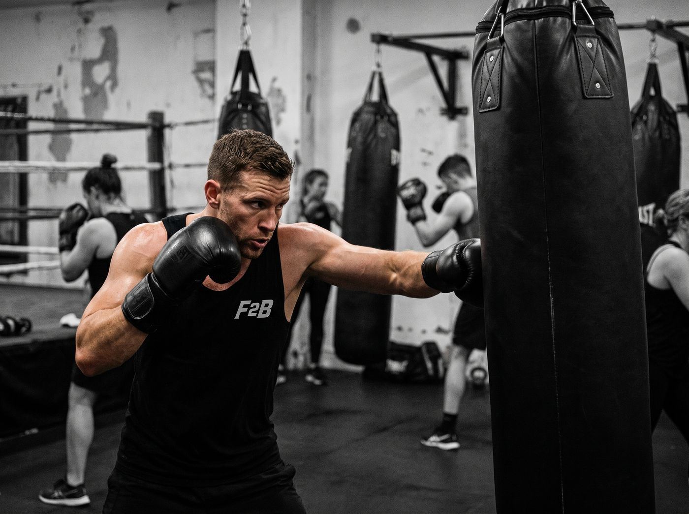 A boxing class at Fit 2 Believe